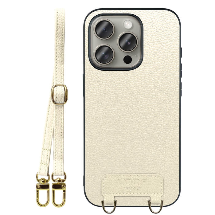 [ LOOF LUXURY-SHELL SHOULDER ] iPhone 15 Pro iPhone15 Pro アイフォン15 プロ iPhone 15 Pro 15Pro アイフォン 15 ショルダーストラップ付き シンプルでスマート 本革 シェル型ケース ショルダー ストラップ スマホショルダー [ iPhone 15 Pro ]