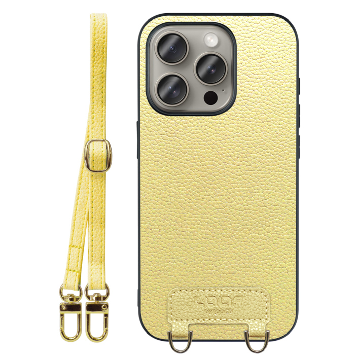 [ LOOF LUXURY-SHELL SHOULDER ] iPhone 15 Pro iPhone15 Pro アイフォン15 プロ iPhone 15 Pro 15Pro アイフォン 15 ショルダーストラップ付き シンプルでスマート 本革 シェル型ケース ショルダー ストラップ スマホショルダー [ iPhone 15 Pro ]