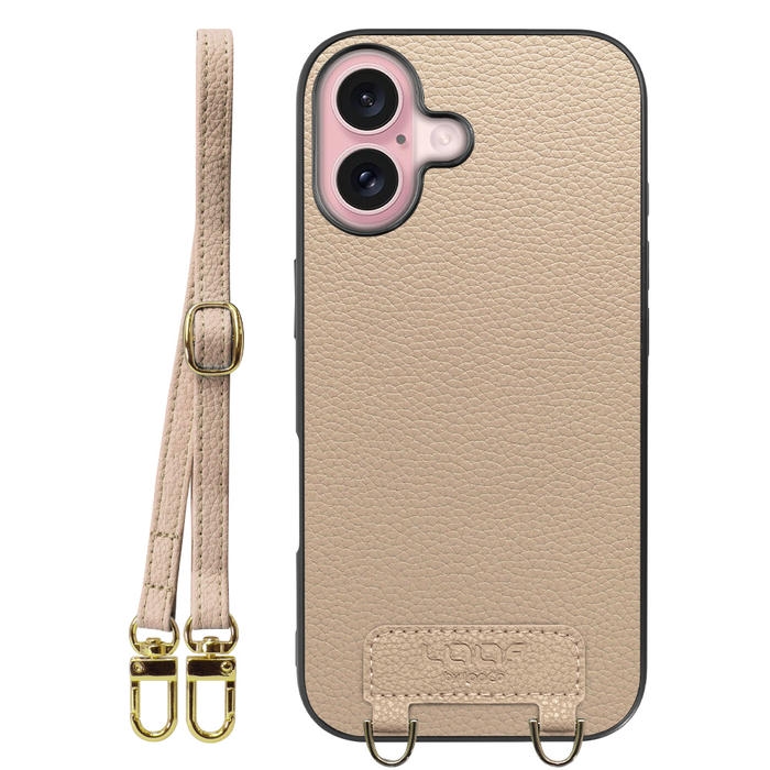 [ LOOF LUXURY-SHELL SHOULDER ] iPhone 16 iPhone16 アイフォン16 iPhone 16 アイフォン 16 ショルダーストラップ付き シンプルでスマート 本革 シェル型ケース ショルダー ストラップ スマホショルダー [ iPhone 16 ]