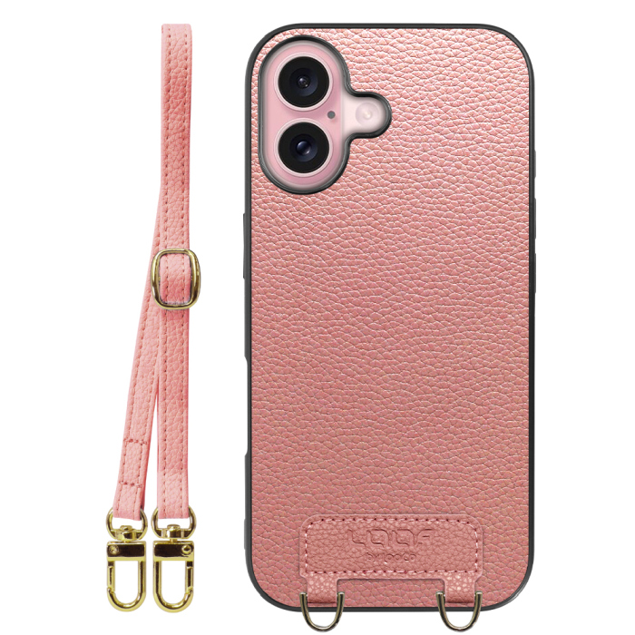 [ LOOF LUXURY-SHELL SHOULDER ] iPhone 16 iPhone16 アイフォン16 iPhone 16 アイフォン 16 ショルダーストラップ付き シンプルでスマート 本革 シェル型ケース ショルダー ストラップ スマホショルダー [ iPhone 16 ]
