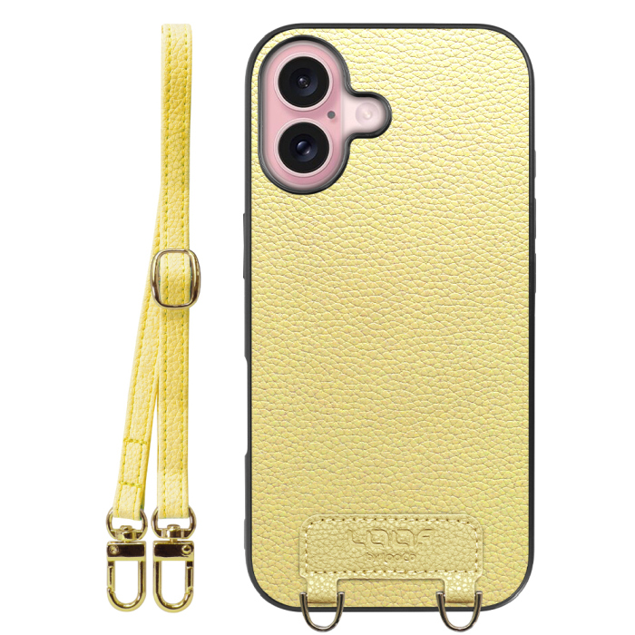 [ LOOF LUXURY-SHELL SHOULDER ] iPhone 16 iPhone16 アイフォン16 iPhone 16 アイフォン 16 ショルダーストラップ付き シンプルでスマート 本革 シェル型ケース ショルダー ストラップ スマホショルダー [ iPhone 16 ]