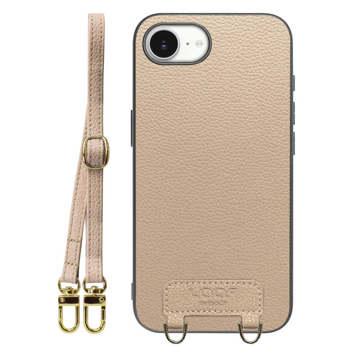 [ LOOF LUXURY-SHELL SHOULDER ] iPhone 16e / 17e iPhone16e 17e アイフォン16イー 17イー iPhone 16E アイフォン 17E ショルダーストラップ付き シンプルでスマート 本革 シェル型ケース ショルダー ストラップ スマホショルダー [ iPhone 16e / 17e ]
