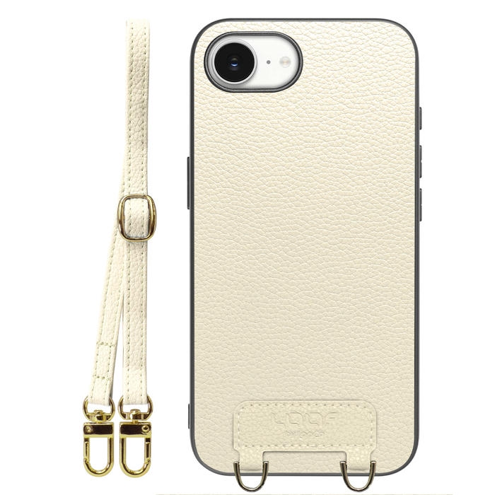 [ LOOF LUXURY-SHELL SHOULDER ] iPhone 16e / 17e iPhone16e 17e アイフォン16イー 17イー iPhone 16E アイフォン 17E ショルダーストラップ付き シンプルでスマート 本革 シェル型ケース ショルダー ストラップ スマホショルダー [ iPhone 16e / 17e ]