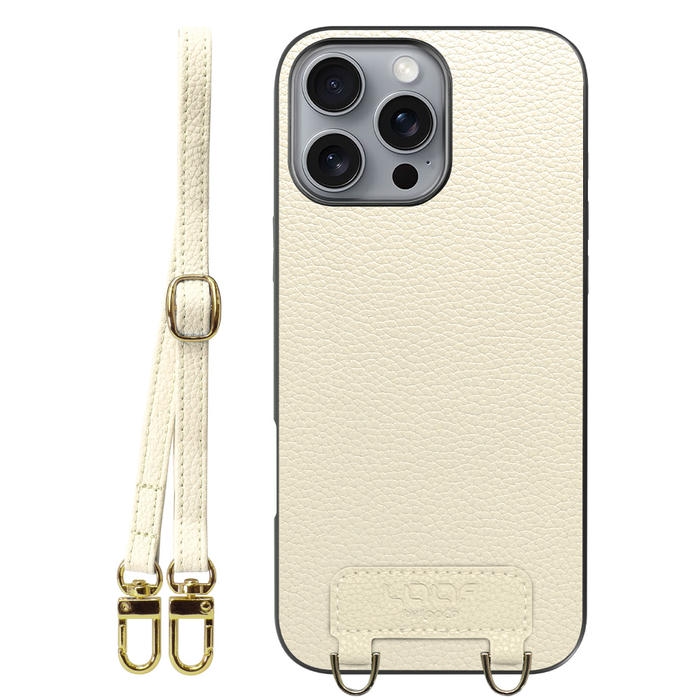 [ LOOF LUXURY-SHELL SHOULDER ] iPhone 16 Pro Max iPhone16 Pro Max アイフォン16 プロ マックス ショルダーストラップ付き シンプルでスマート 本革 シェル型ケース ショルダー ストラップ スマホショルダー [ iPhone 16 Pro Max ]