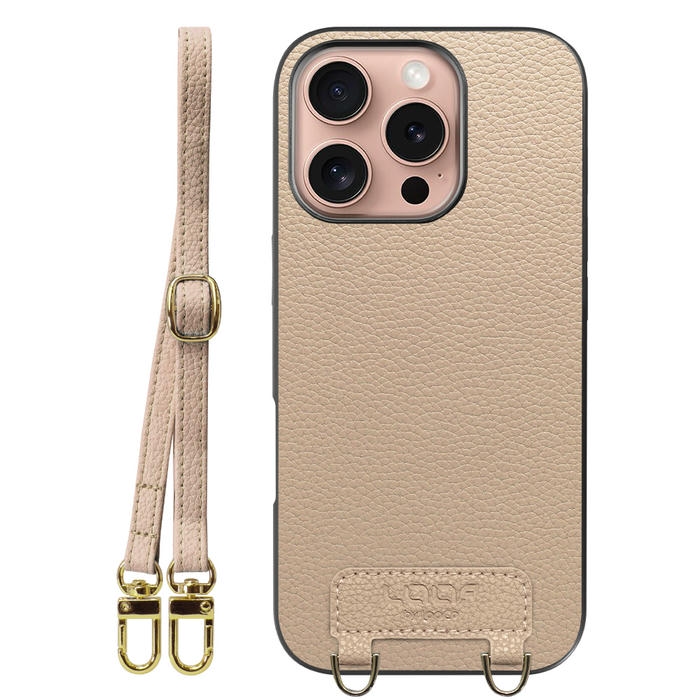 [ LOOF LUXURY-SHELL SHOULDER ] iPhone 16 Pro iPhone16 Pro アイフォン16 プロ ショルダーストラップ付き シンプルでスマート 本革 シェル型ケース ショルダー ストラップ スマホショルダー [ iPhone 16 Pro ]
