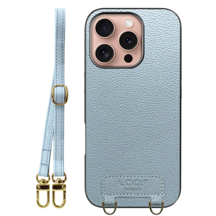 [ LOOF LUXURY-SHELL SHOULDER ] iPhone 16 Pro iPhone16 Pro アイフォン16 プロ ショルダーストラップ付き シンプルでスマート 本革 シェル型ケース ショルダー ストラップ スマホショルダー [ iPhone 16 Pro ]