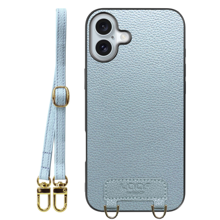 [ LOOF LUXURY-SHELL SHOULDER ] iPhone 16 Plus iPhone16 Plus アイフォン16 プラス  ショルダーストラップ付き シンプルでスマート 本革 シェル型ケース ショルダー ストラップ スマホショルダー [ iPhone 16 Plus ]