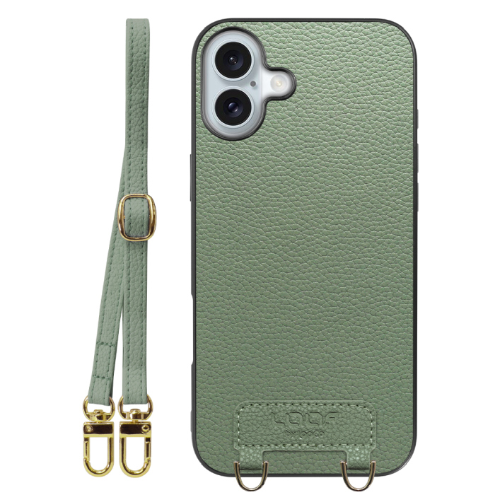 [ LOOF LUXURY-SHELL SHOULDER ] iPhone 16 Plus iPhone16 Plus アイフォン16 プラス  ショルダーストラップ付き シンプルでスマート 本革 シェル型ケース ショルダー ストラップ スマホショルダー [ iPhone 16 Plus ]
