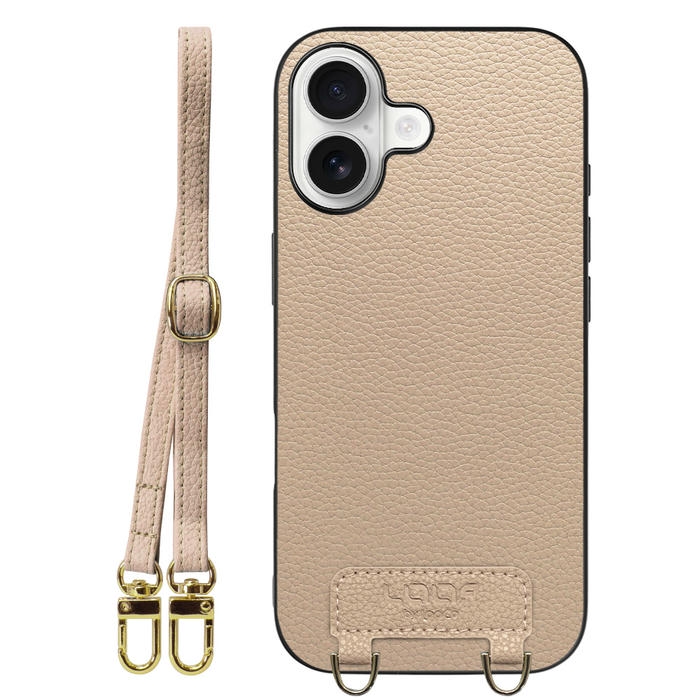 [ LOOF LUXURY-SHELL SHOULDER ] iPhone 17 iPhone17 アイフォン17 iPhone 17 アイフォン 17 ショルダーストラップ付き シンプルでスマート 本革 シェル型ケース ショルダー ストラップ スマホショルダー [ iPhone 17 用 ]