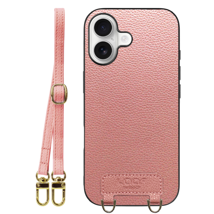 [ LOOF LUXURY-SHELL SHOULDER ] iPhone 17 iPhone17 アイフォン17 iPhone 17 アイフォン 17 ショルダーストラップ付き シンプルでスマート 本革 シェル型ケース ショルダー ストラップ スマホショルダー [ iPhone 17 用 ]