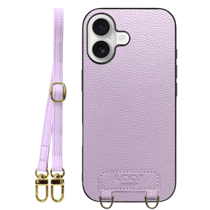[ LOOF LUXURY-SHELL SHOULDER ] iPhone 17 iPhone17 アイフォン17 iPhone 17 アイフォン 17 ショルダーストラップ付き シンプルでスマート 本革 シェル型ケース ショルダー ストラップ スマホショルダー [ iPhone 17 用 ]