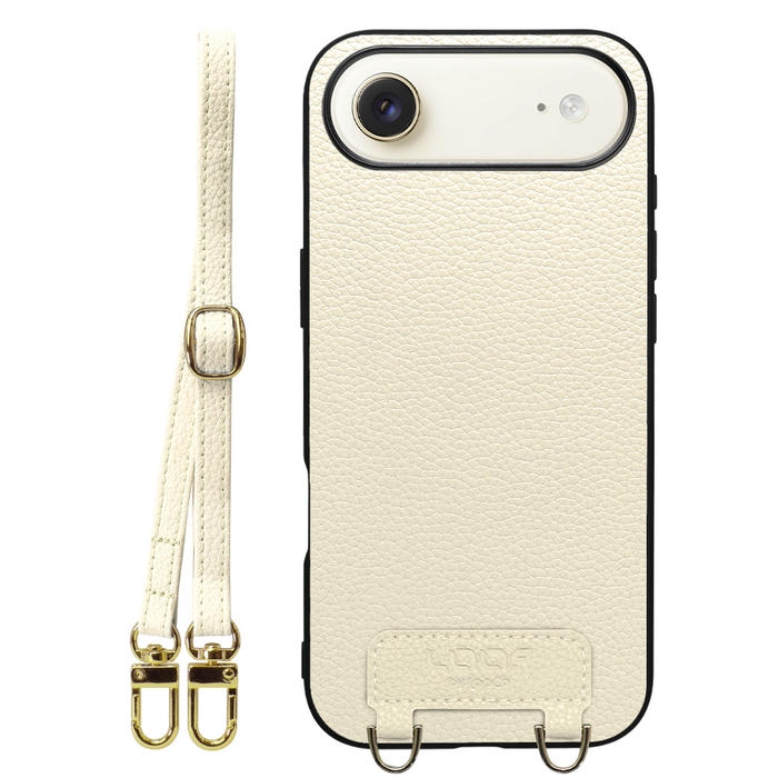 [ LOOF LUXURY-SHELL SHOULDER ] iPhone Air iPhone Air アイフォン エア iPhoneAir ショルダーストラップ付き シンプルでスマート 本革 シェル型ケース ショルダー ストラップ スマホショルダー [ iPhone Air 用 ]