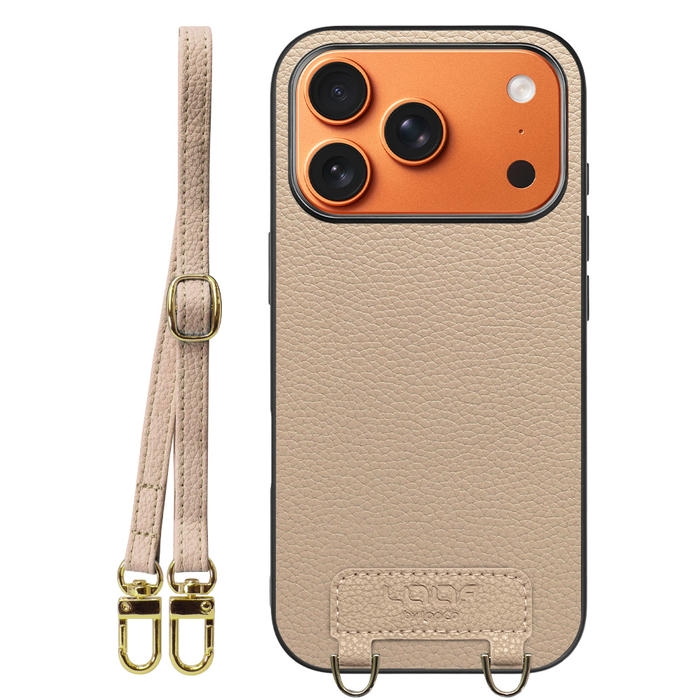 [ LOOF LUXURY-SHELL SHOULDER ] iPhone 17 Pro iPhone17 Pro アイフォン17 プロ ショルダーストラップ付き シンプルでスマート 本革 シェル型ケース ショルダー ストラップ スマホショルダー [ iPhone 17 Pro 用 ]
