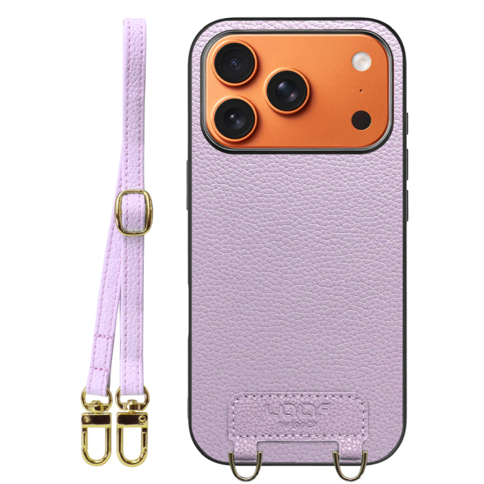[ LOOF LUXURY-SHELL SHOULDER ] iPhone 17 Pro iPhone17 Pro アイフォン17 プロ ショルダーストラップ付き シンプルでスマート 本革 シェル型ケース ショルダー ストラップ スマホショルダー [ iPhone 17 Pro 用 ]