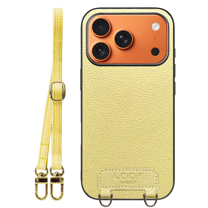 [ LOOF LUXURY-SHELL SHOULDER ] iPhone 17 Pro iPhone17 Pro アイフォン17 プロ ショルダーストラップ付き シンプルでスマート 本革 シェル型ケース ショルダー ストラップ スマホショルダー [ iPhone 17 Pro 用 ]