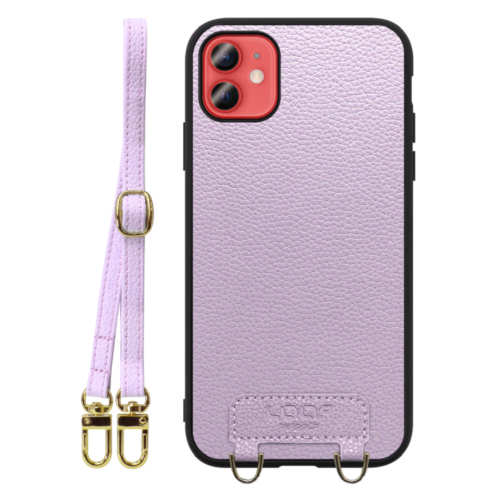 [ LOOF LUXURY-SHELL SHOULDER ] iPhone 12 mini iphone12mini 12mini 12ミニ ショルダーストラップ付き シンプルでスマート 本革 シェル型ケース ショルダー ストラップ スマホショルダー [ iPhone 12 mini ]