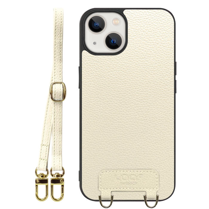 [ LOOF LUXURY-SHELL SHOULDER ] iPhone 13 mini iphone13mini 13mini ミニ ショルダーストラップ付き シンプルでスマート 本革 シェル型ケース ショルダー ストラップ スマホショルダー [ iPhone 13 mini ]