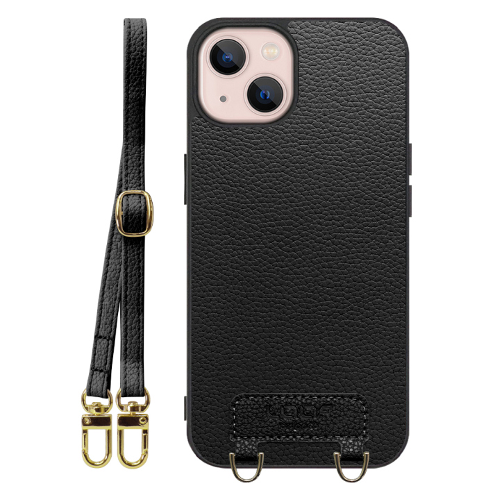 [ LOOF LUXURY-SHELL SHOULDER ] iPhone 13 iphone13 ショルダーストラップ付き シンプルでスマート 本革 シェル型ケース ショルダー ストラップ スマホショルダー [ iPhone 13 ]