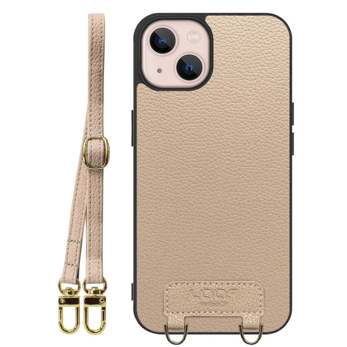 [ LOOF LUXURY-SHELL SHOULDER ] iPhone 13 iphone13 ショルダーストラップ付き シンプルでスマート 本革 シェル型ケース ショルダー ストラップ スマホショルダー [ iPhone 13 ]