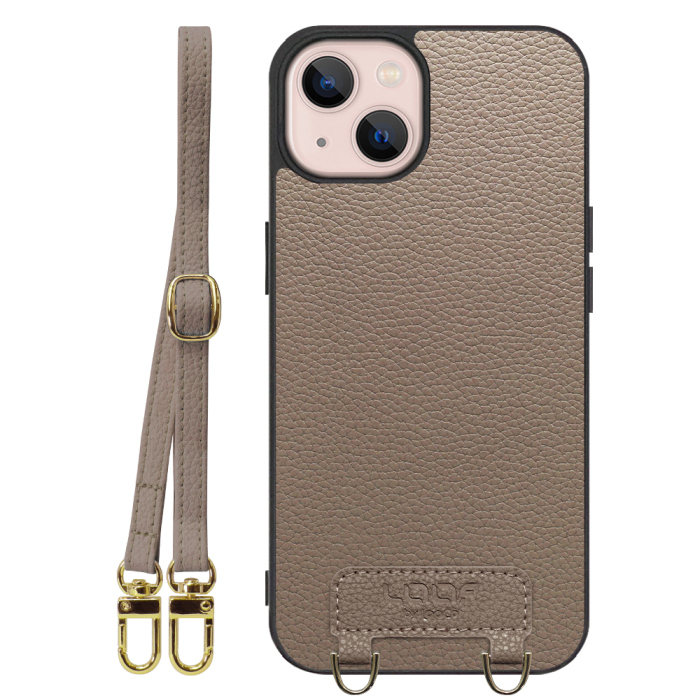 [ LOOF LUXURY-SHELL SHOULDER ] iPhone 13 iphone13 ショルダーストラップ付き シンプルでスマート 本革 シェル型ケース ショルダー ストラップ スマホショルダー [ iPhone 13 ]