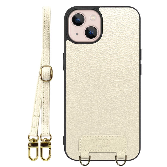 [ LOOF LUXURY-SHELL SHOULDER ] iPhone 13 iphone13 ショルダーストラップ付き シンプルでスマート 本革 シェル型ケース ショルダー ストラップ スマホショルダー [ iPhone 13 ]