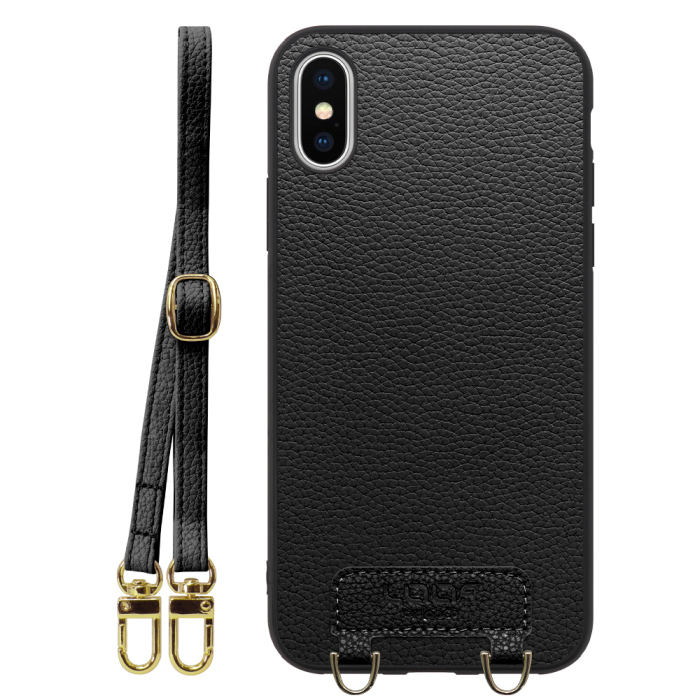 [ LOOF LUXURY-SHELL SHOULDER ] iPhone X / XS iPhonex iPhonexs ショルダーストラップ付き シンプルでスマート 本革 シェル型ケース ショルダー ストラップ スマホショルダー [ iPhone X / XS ]
