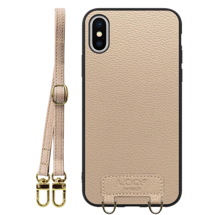 [ LOOF LUXURY-SHELL SHOULDER ] iPhone X / XS iPhonex iPhonexs ショルダーストラップ付き シンプルでスマート 本革 シェル型ケース ショルダー ストラップ スマホショルダー [ iPhone X / XS ]