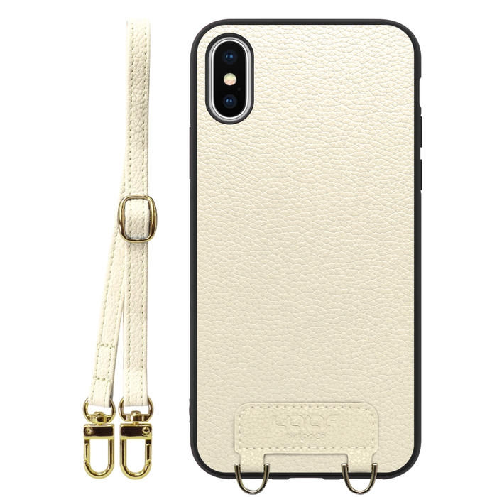 [ LOOF LUXURY-SHELL SHOULDER ] iPhone X / XS iPhonex iPhonexs ショルダーストラップ付き シンプルでスマート 本革 シェル型ケース ショルダー ストラップ スマホショルダー [ iPhone X / XS ]