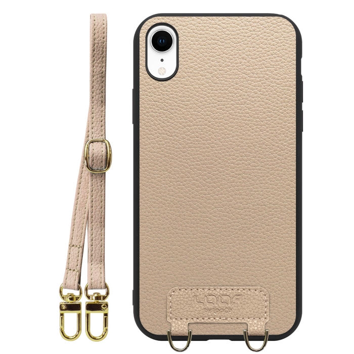 [ LOOF LUXURY-SHELL SHOULDER ] iPhone XR iPhonexr ショルダーストラップ付き シンプルでスマート 本革 シェル型ケース ショルダー ストラップ スマホショルダー [ iPhone XR ]
