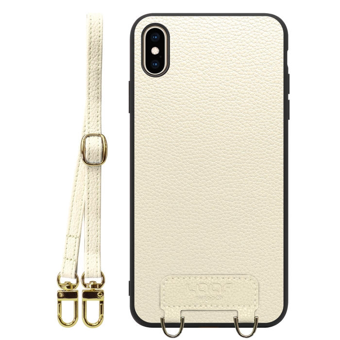 [ LOOF LUXURY-SHELL SHOULDER ] iPhone XS Max iPhonexsmax xsmax ショルダーストラップ付き シンプルでスマート 本革 シェル型ケース ショルダー ストラップ スマホショルダー [ iPhone XS Max ]