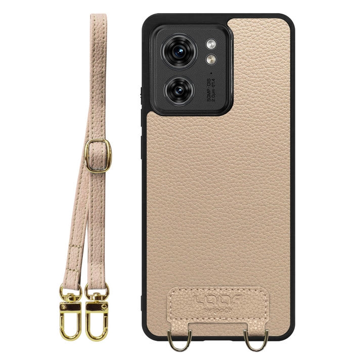 [ LOOF LUXURY-SHELL SHOULDER ] motorola edge 40  ショルダーストラップ付き シンプルでスマート 本革 シェル型ケース ショルダー ストラップ スマホショルダー [ motorola edge 40 ]