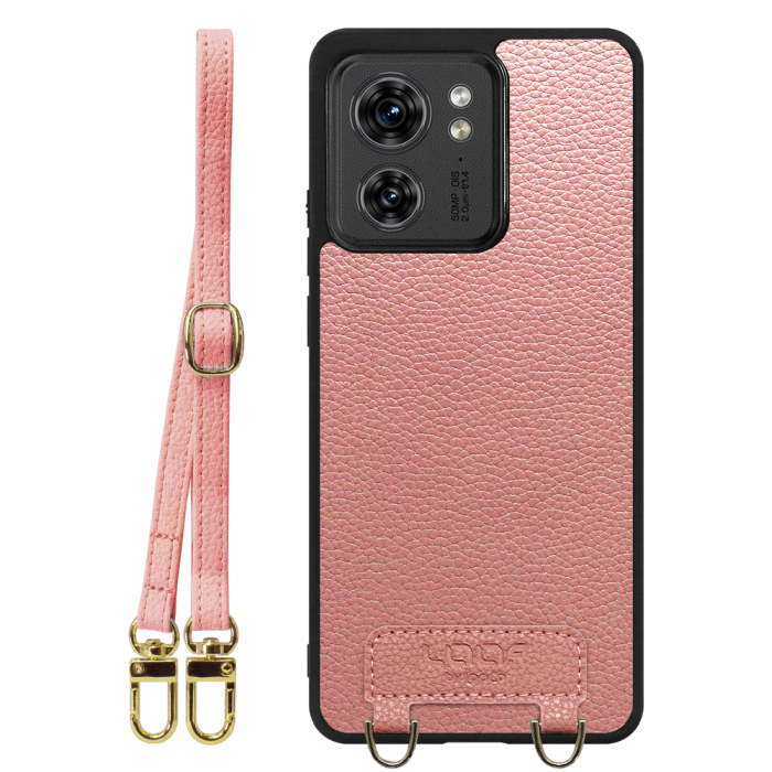 [ LOOF LUXURY-SHELL SHOULDER ] motorola edge 40  ショルダーストラップ付き シンプルでスマート 本革 シェル型ケース ショルダー ストラップ スマホショルダー [ motorola edge 40 ]