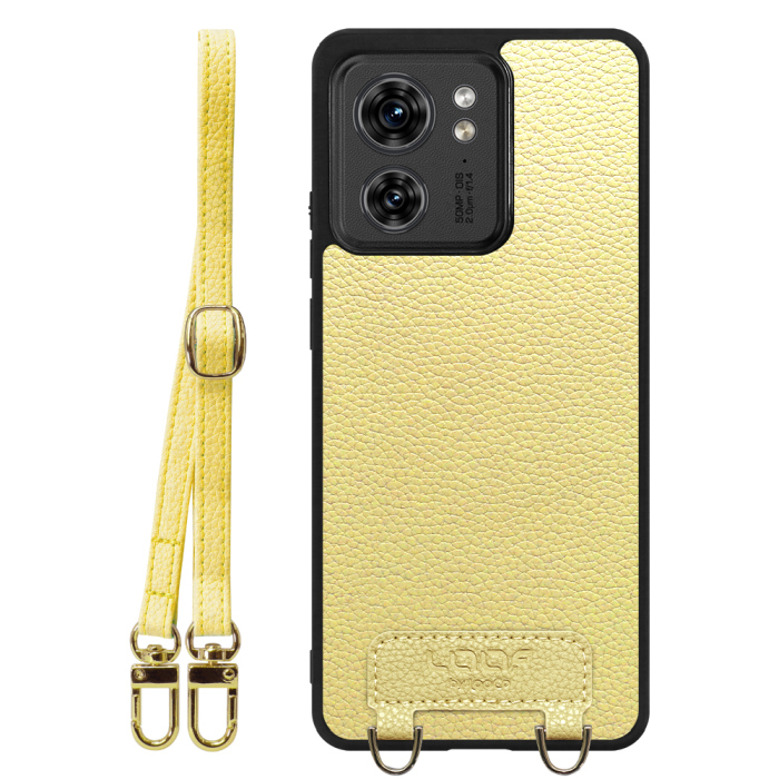 [ LOOF LUXURY-SHELL SHOULDER ] motorola edge 40  ショルダーストラップ付き シンプルでスマート 本革 シェル型ケース ショルダー ストラップ スマホショルダー [ motorola edge 40 ]