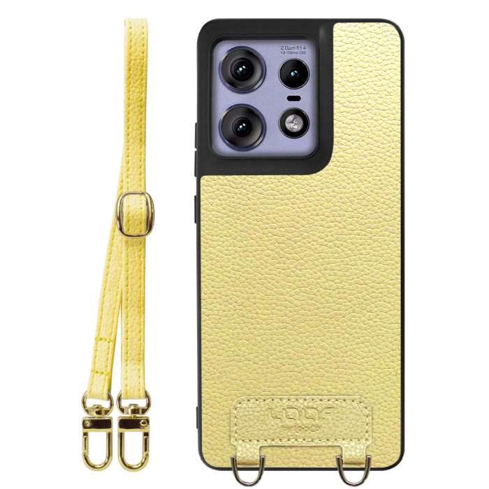 [ LOOF LUXURY-SHELL SHOULDER ] motorola edge 50 pro / 50s pro  ショルダーストラップ付き シンプルでスマート 本革 シェル型ケース ショルダー ストラップ スマホショルダー [ motorola edge 50 pro / 50s pro ]