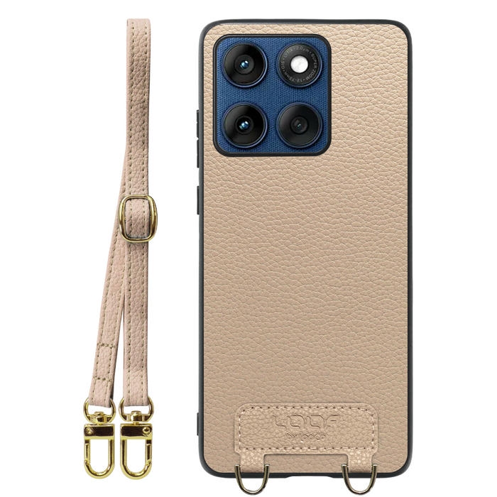 [ LOOF LUXURY-SHELL SHOULDER ] motorola edge 60 モトローラ XT2507-3 XT2507-6 ショルダーストラップ付き シンプルでスマート 本革 シェル型ケース ショルダー ストラップ スマホショルダー [ motorola edge 60 ]