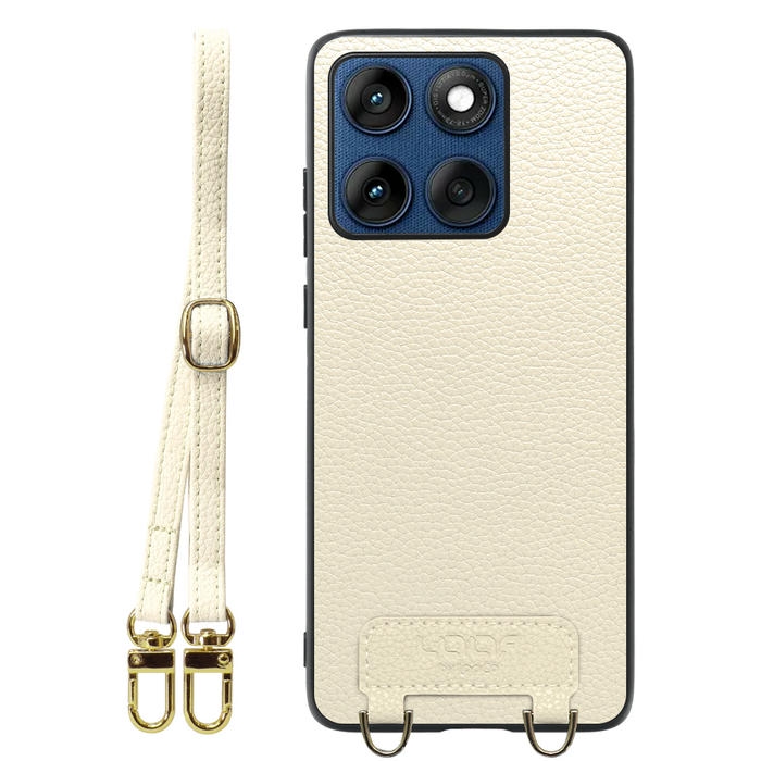 [ LOOF LUXURY-SHELL SHOULDER ] motorola edge 60 モトローラ XT2507-3 XT2507-6 ショルダーストラップ付き シンプルでスマート 本革 シェル型ケース ショルダー ストラップ スマホショルダー [ motorola edge 60 ]