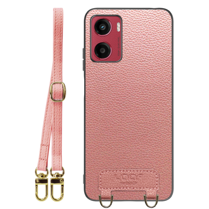 [ LOOF LUXURY-SHELL SHOULDER ] moto g05 motorola ショルダーストラップ付き シンプルでスマート 本革 シェル型ケース ショルダー ストラップ スマホショルダー [ moto g05 ]