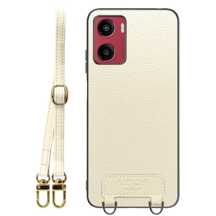 [ LOOF LUXURY-SHELL SHOULDER ] moto g05 motorola ショルダーストラップ付き シンプルでスマート 本革 シェル型ケース ショルダー ストラップ スマホショルダー [ moto g05 ]
