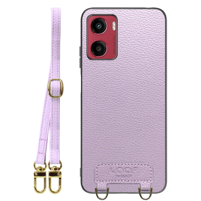 [ LOOF LUXURY-SHELL SHOULDER ] moto g05 motorola ショルダーストラップ付き シンプルでスマート 本革 シェル型ケース ショルダー ストラップ スマホショルダー [ moto g05 ]