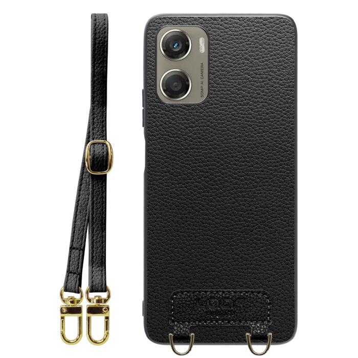 [ LOOF LUXURY-SHELL SHOULDER ] moto g06 モトローラ XT2535-6 ショルダーストラップ付き シンプルでスマート 本革 シェル型ケース ショルダー ストラップ スマホショルダー [ moto g06 ]