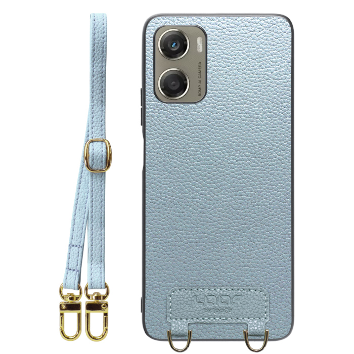 [ LOOF LUXURY-SHELL SHOULDER ] moto g06 モトローラ XT2535-6 ショルダーストラップ付き シンプルでスマート 本革 シェル型ケース ショルダー ストラップ スマホショルダー [ moto g06 ]