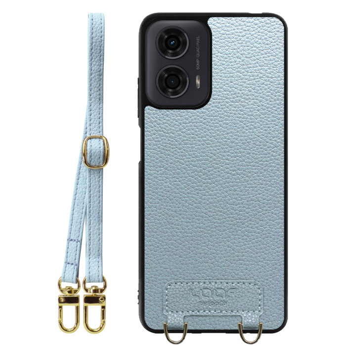 [ LOOF LUXURY-SHELL SHOULDER ] moto g24 motorola g24 ショルダーストラップ付き シンプルでスマート 本革 シェル型ケース ショルダー ストラップ スマホショルダー [ moto g24 ]