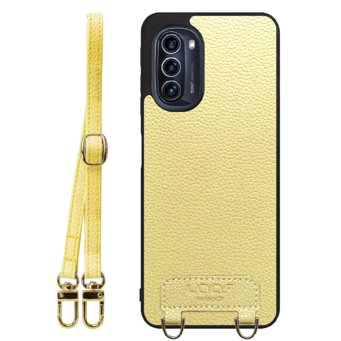 [ LOOF LUXURY-SHELL SHOULDER ] moto g52j 5G motog52j5g motog52j ショルダーストラップ付き シンプルでスマート 本革 シェル型ケース ショルダー ストラップ スマホショルダー [ moto g52j 5G ]
