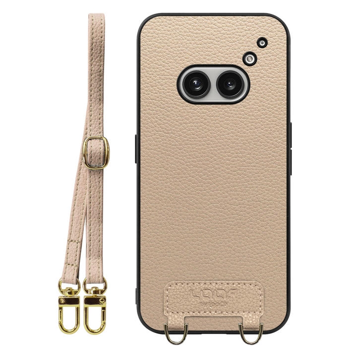 [ LOOF LUXURY-SHELL SHOULDER ] Nothing Phone (2a)  ショルダーストラップ付き シンプルでスマート 本革 シェル型ケース ショルダー ストラップ スマホショルダー [ Nothing Phone (2a) ]