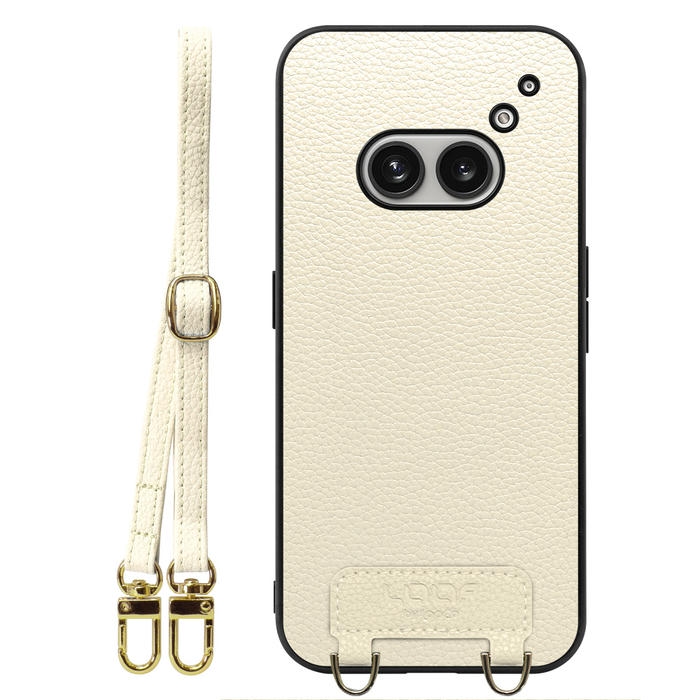 [ LOOF LUXURY-SHELL SHOULDER ] Nothing Phone (2a)  ショルダーストラップ付き シンプルでスマート 本革 シェル型ケース ショルダー ストラップ スマホショルダー [ Nothing Phone (2a) ]