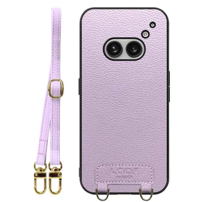 [ LOOF LUXURY-SHELL SHOULDER ] Nothing Phone (2a)  ショルダーストラップ付き シンプルでスマート 本革 シェル型ケース ショルダー ストラップ スマホショルダー [ Nothing Phone (2a) ]