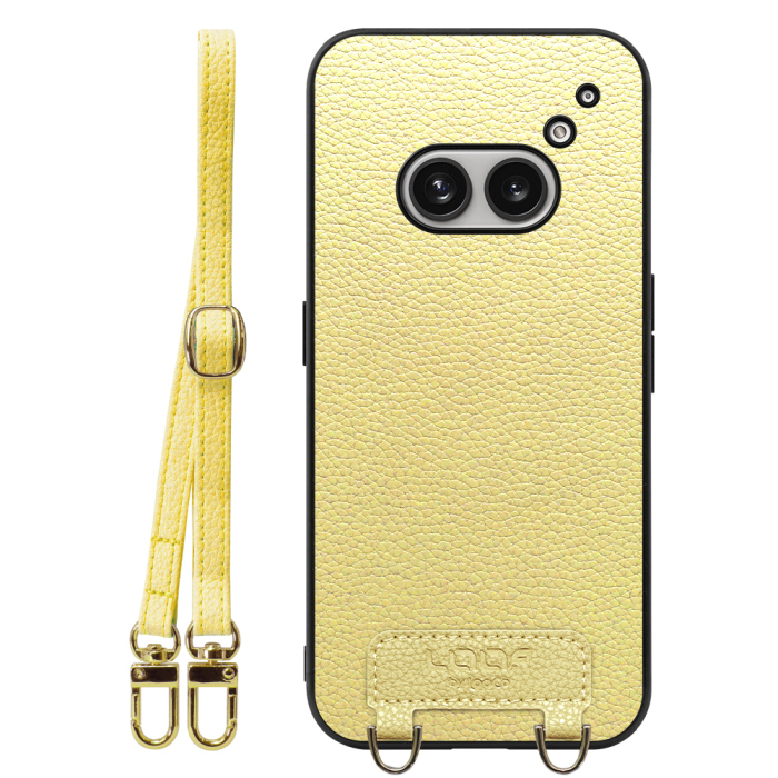[ LOOF LUXURY-SHELL SHOULDER ] Nothing Phone (2a)  ショルダーストラップ付き シンプルでスマート 本革 シェル型ケース ショルダー ストラップ スマホショルダー [ Nothing Phone (2a) ]