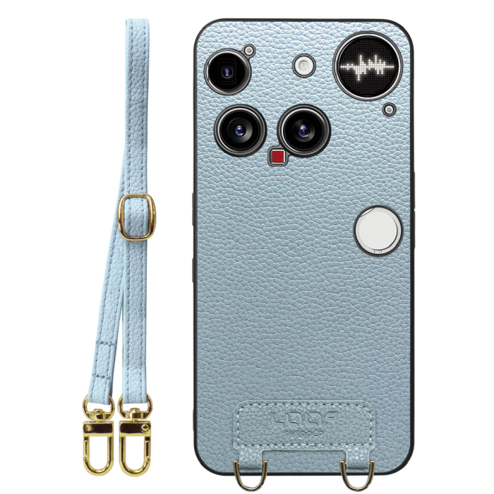 [ LOOF LUXURY-SHELL SHOULDER ] Nothing Phone (3) ナッシングフォンスリー ショルダーストラップ付き シンプルでスマート 本革 シェル型ケース ショルダー ストラップ スマホショルダー [ Nothing Phone (3) 用 ]