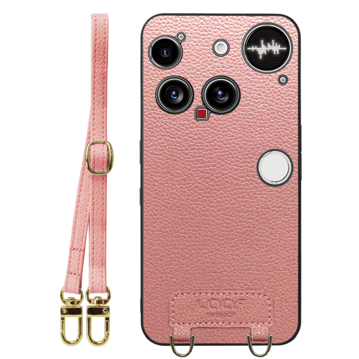 [ LOOF LUXURY-SHELL SHOULDER ] Nothing Phone (3) ナッシングフォンスリー ショルダーストラップ付き シンプルでスマート 本革 シェル型ケース ショルダー ストラップ スマホショルダー [ Nothing Phone (3) 用 ]