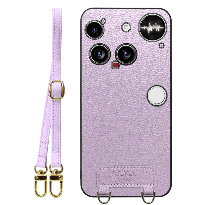 [ LOOF LUXURY-SHELL SHOULDER ] Nothing Phone (3) ナッシングフォンスリー ショルダーストラップ付き シンプルでスマート 本革 シェル型ケース ショルダー ストラップ スマホショルダー [ Nothing Phone (3) 用 ]